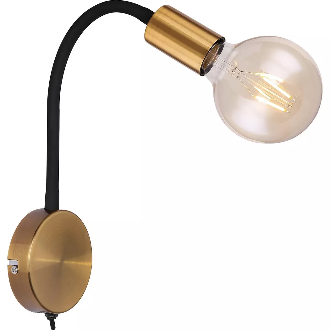 mutoni – Wandleuchte Metall goldfarben 1xE27, One Size, Multicolor