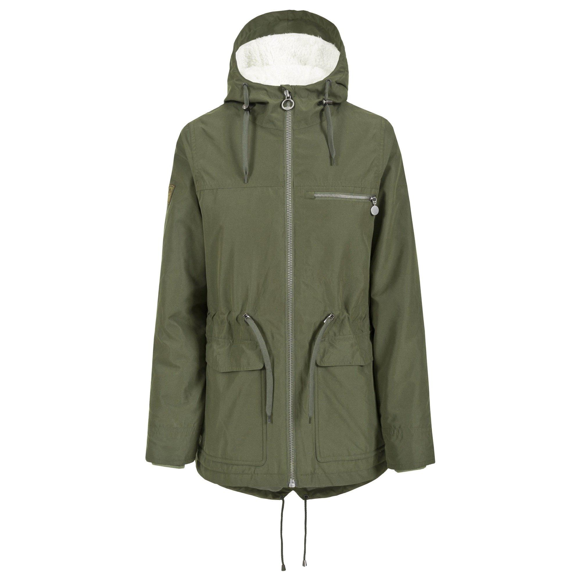 Image of Womens Forever Wasserdichter Parka Jacke Damen Dunkelgrün XXS