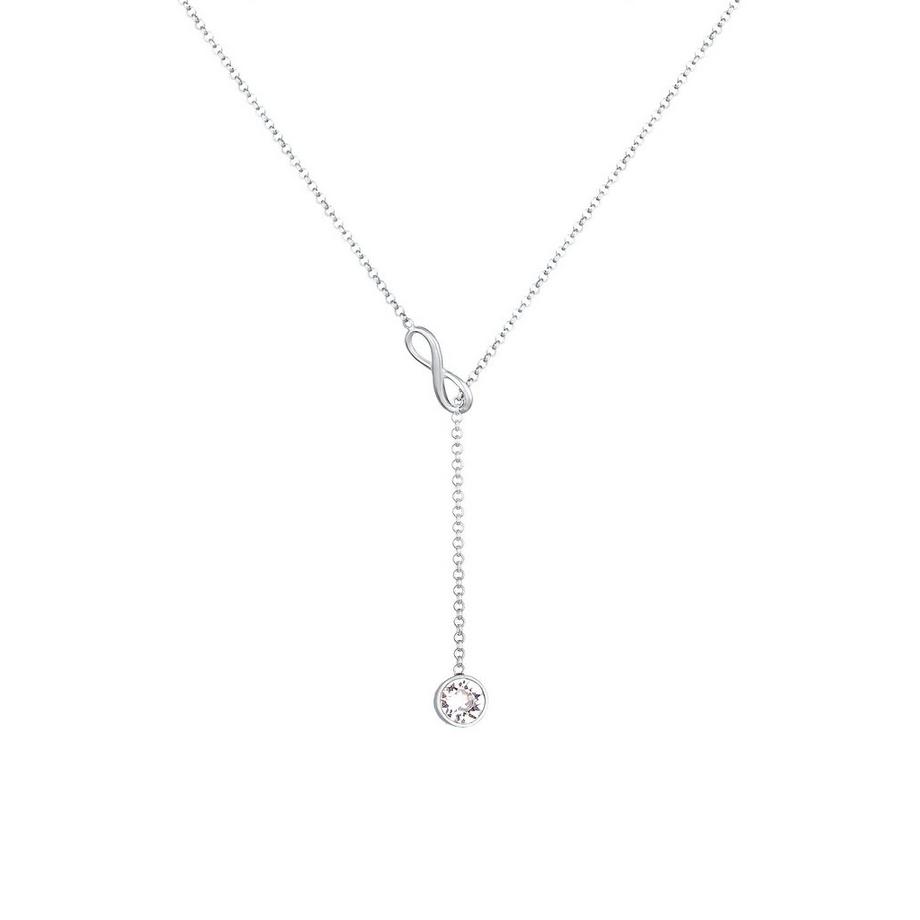Elli  Collier Femmes Chaîne En Y Solitaire Pendentif Infinité Avec Cristal 