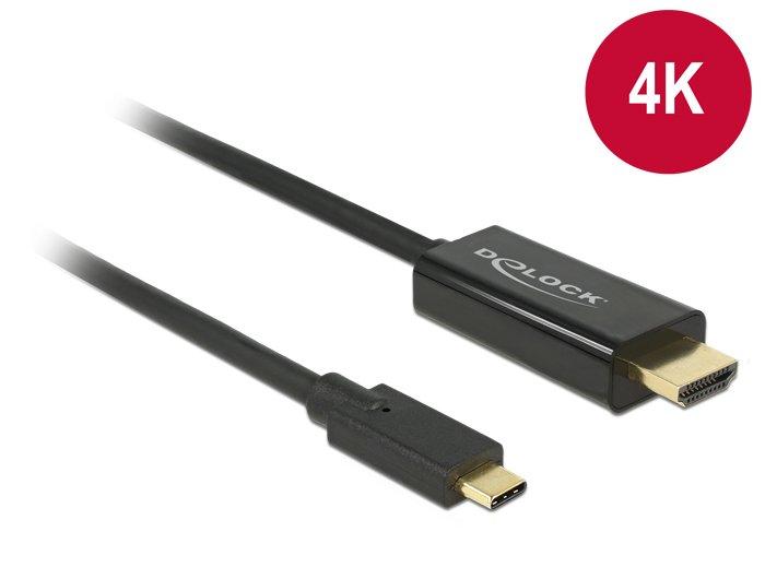 DeLock  DeLOCK 85260 câble vidéo et adaptateur 3 m USB Type-C HDMI Noir 