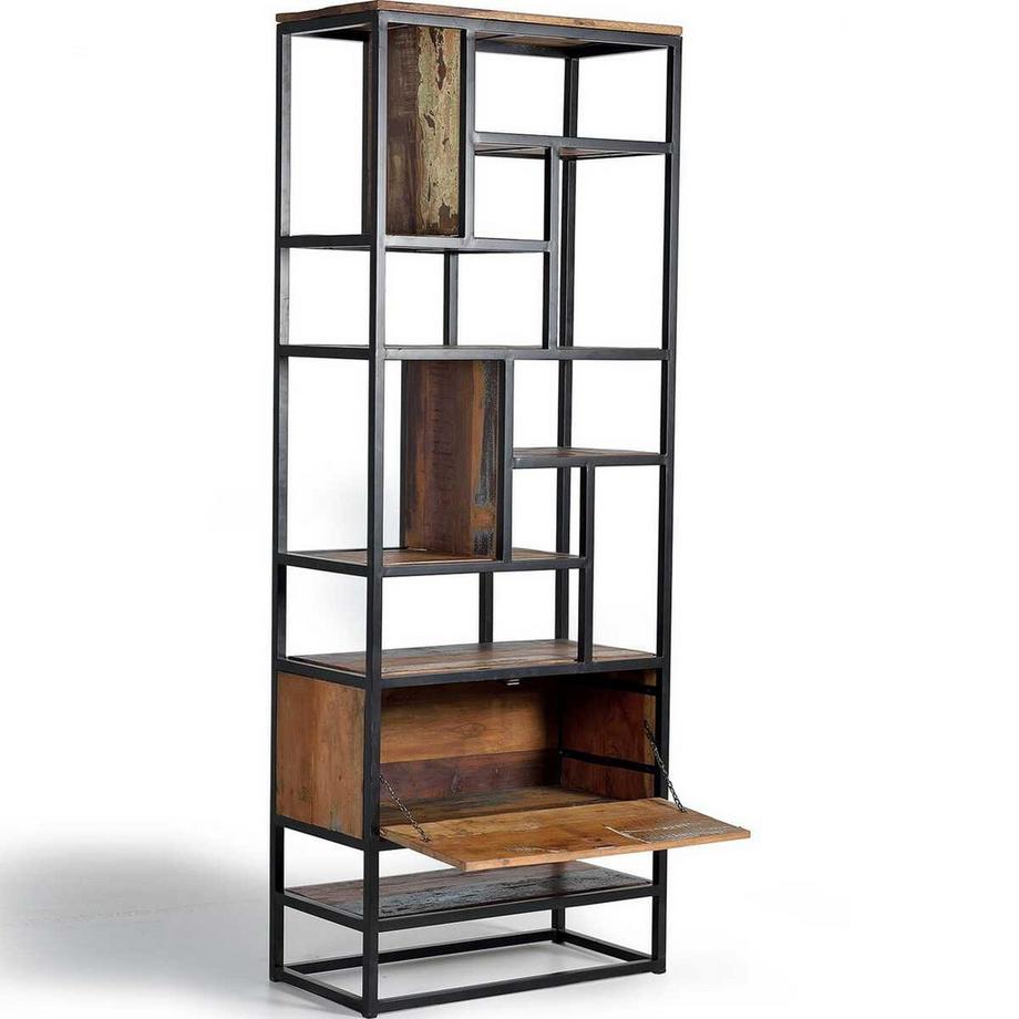 mutoni Standregal Xela Holz recycelt multicolor 80x212  