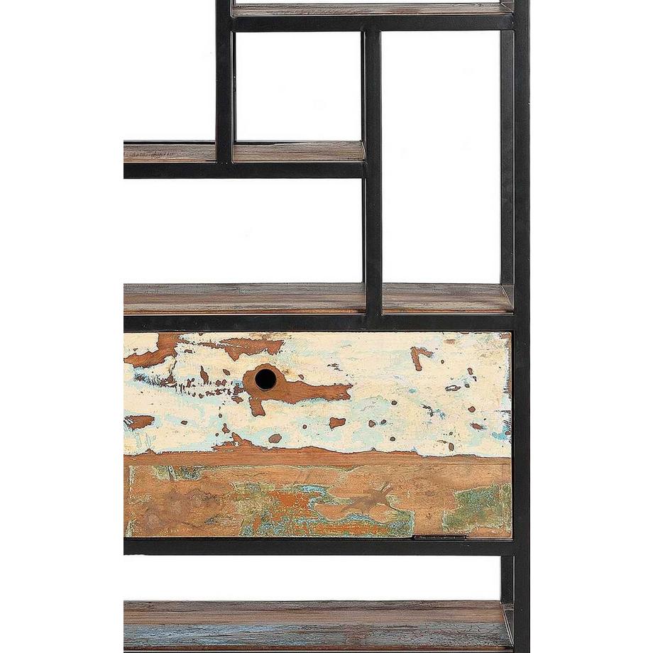 mutoni Standregal Xela Holz recycelt multicolor 80x212  