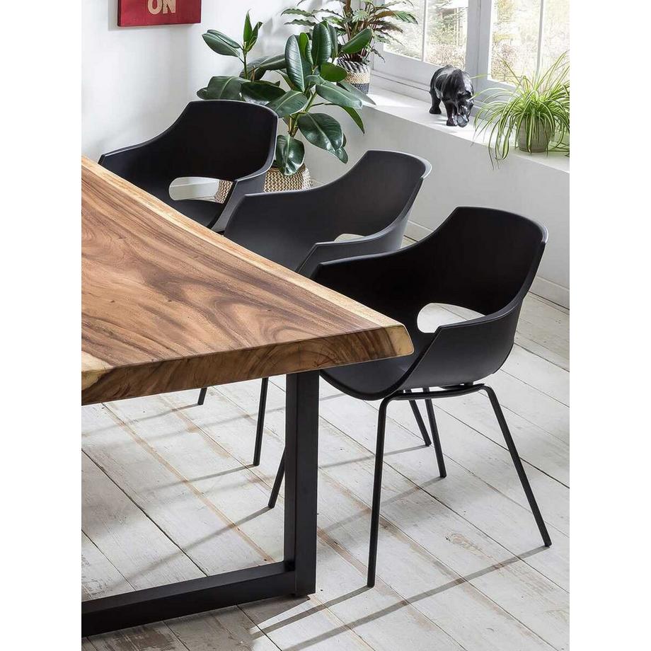 mutoni Esstisch Massivholz Suarholz Stahl 250x90  