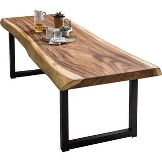 mutoni Table à manger bois massif bois de suar acier 250x90  