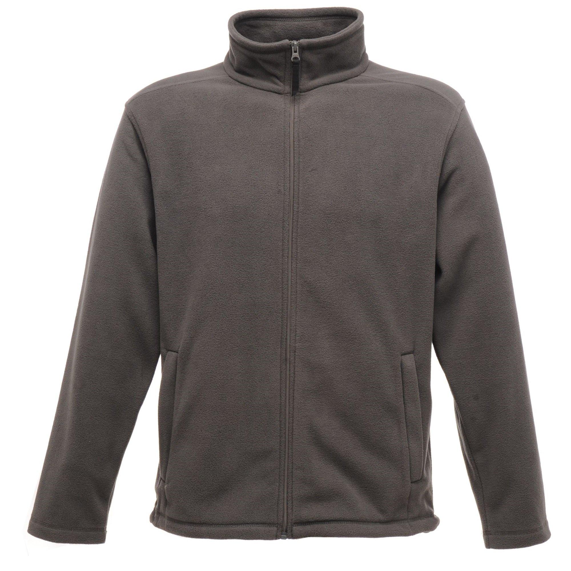 Image of Mikrofleecejacke Mit Durchgehendem Reißverschluss Herren Grau XL