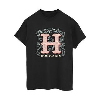 HARRY-POTTER Blason Poudlard T-Shirt Manches Courtes  