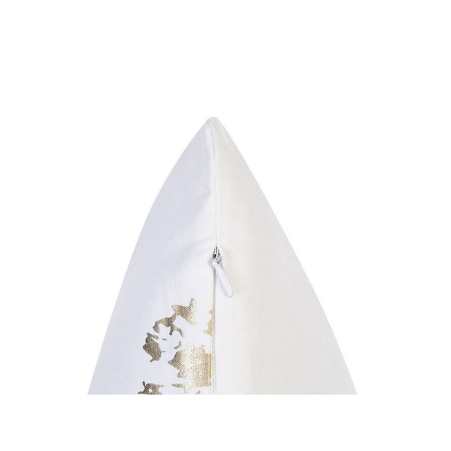 Beliani Dekokissen 2er Set aus Samtstoff Glamourös GOLDENROD  