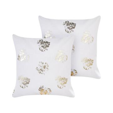 Dekokissen 2er Set aus Samtstoff Glamourös GOLDENROD