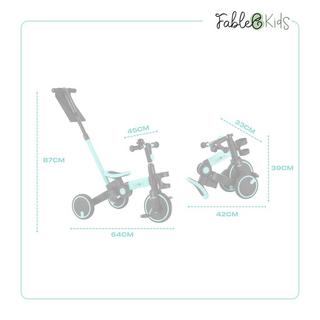 FableKids  Tricycle 7in1 Enfant Tricycle de course Roue d'apprentissage Enfants 