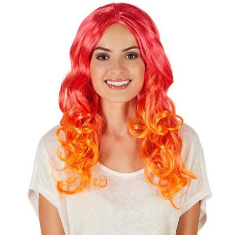 Tectake  Frauenperücke Locken Ombré 