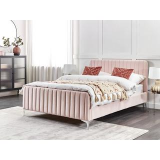 Beliani Bett mit Lattenrost aus Samtstoff Modern LUNAN  