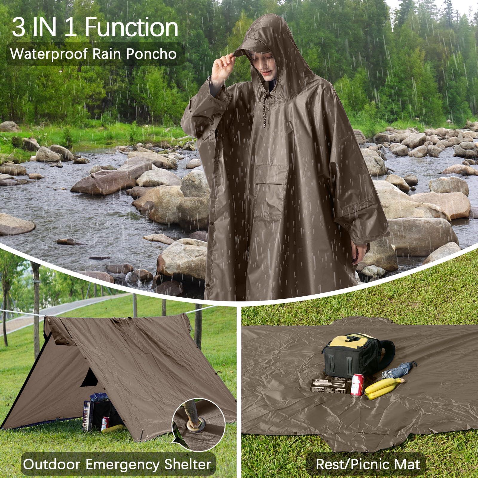 Alopini Poncho antipioggia impermeabile 3-in-1 multiuso  
