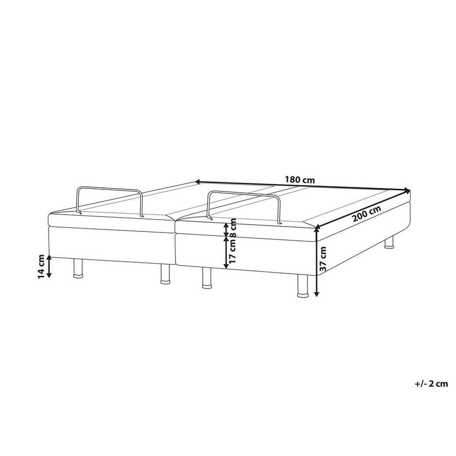 Beliani Letto regolabile senza testiera en Bouclé Moderno DUKE  