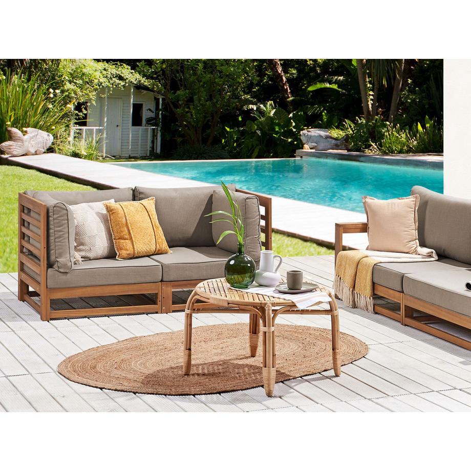 Beliani 2 Sitzer Sofa aus zertifiziertes Akazienholz  TRANI  