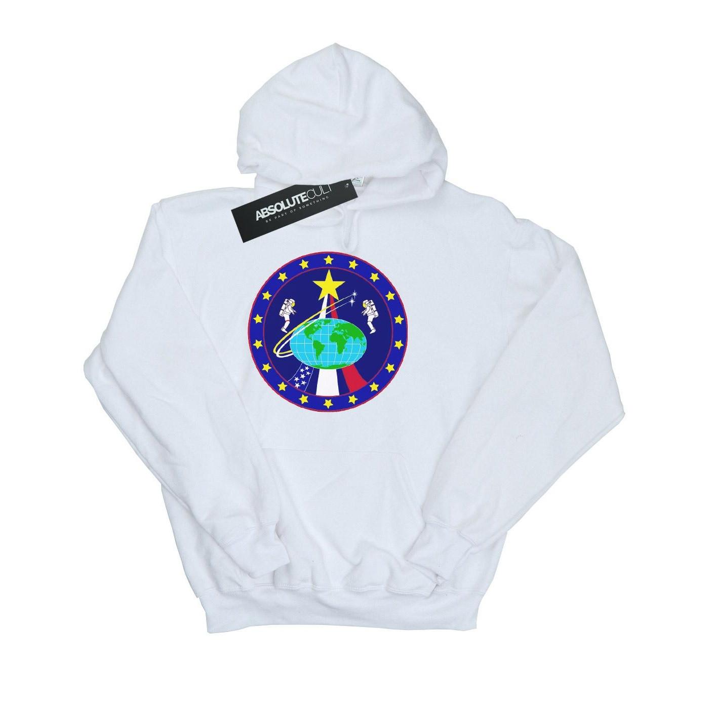 Image of Classic Globe Astronauts Kapuzenpullover Damen Weiss XL