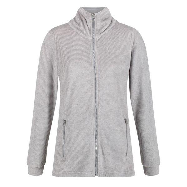 Image of Everleigh Fleecejacke Durchgehender Reißverschluss Damen Platin grau 36