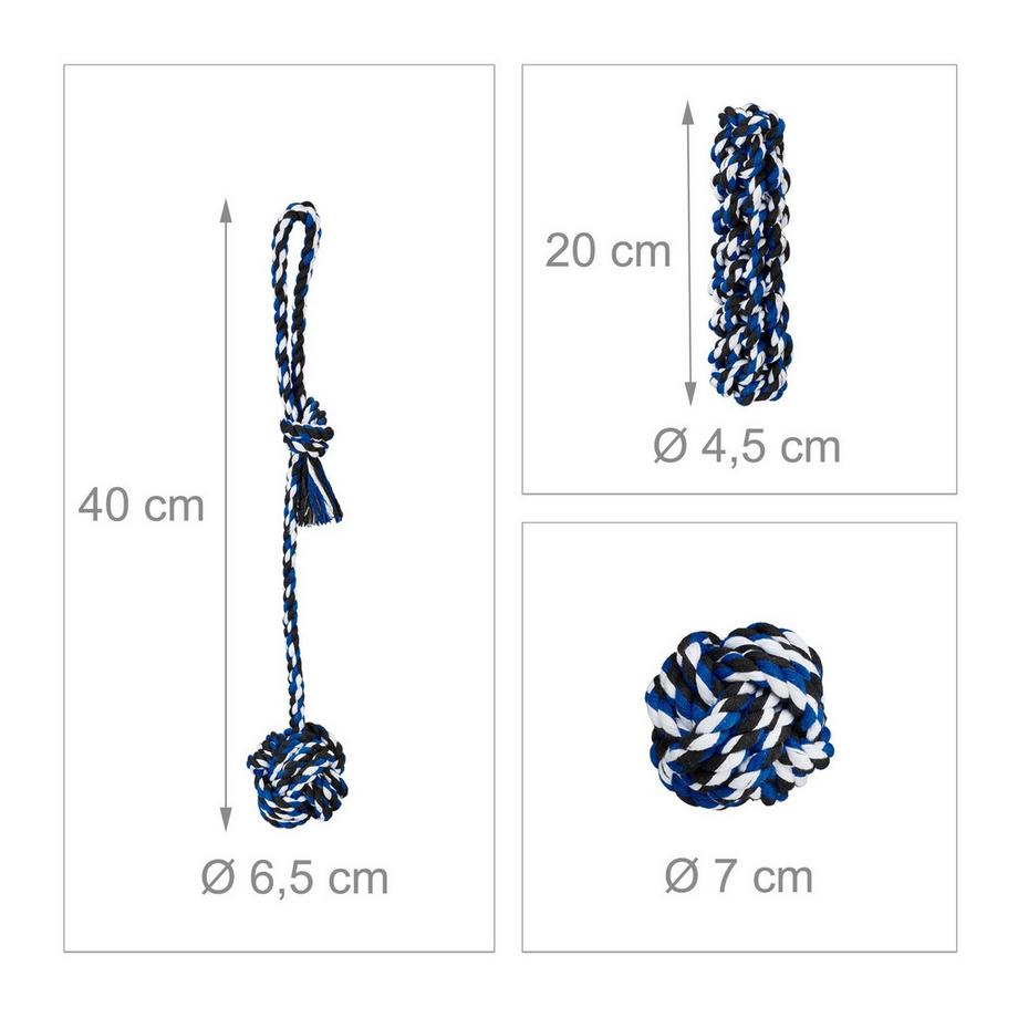 B2X  Ensemble de jouets pour chien en 4 parties 