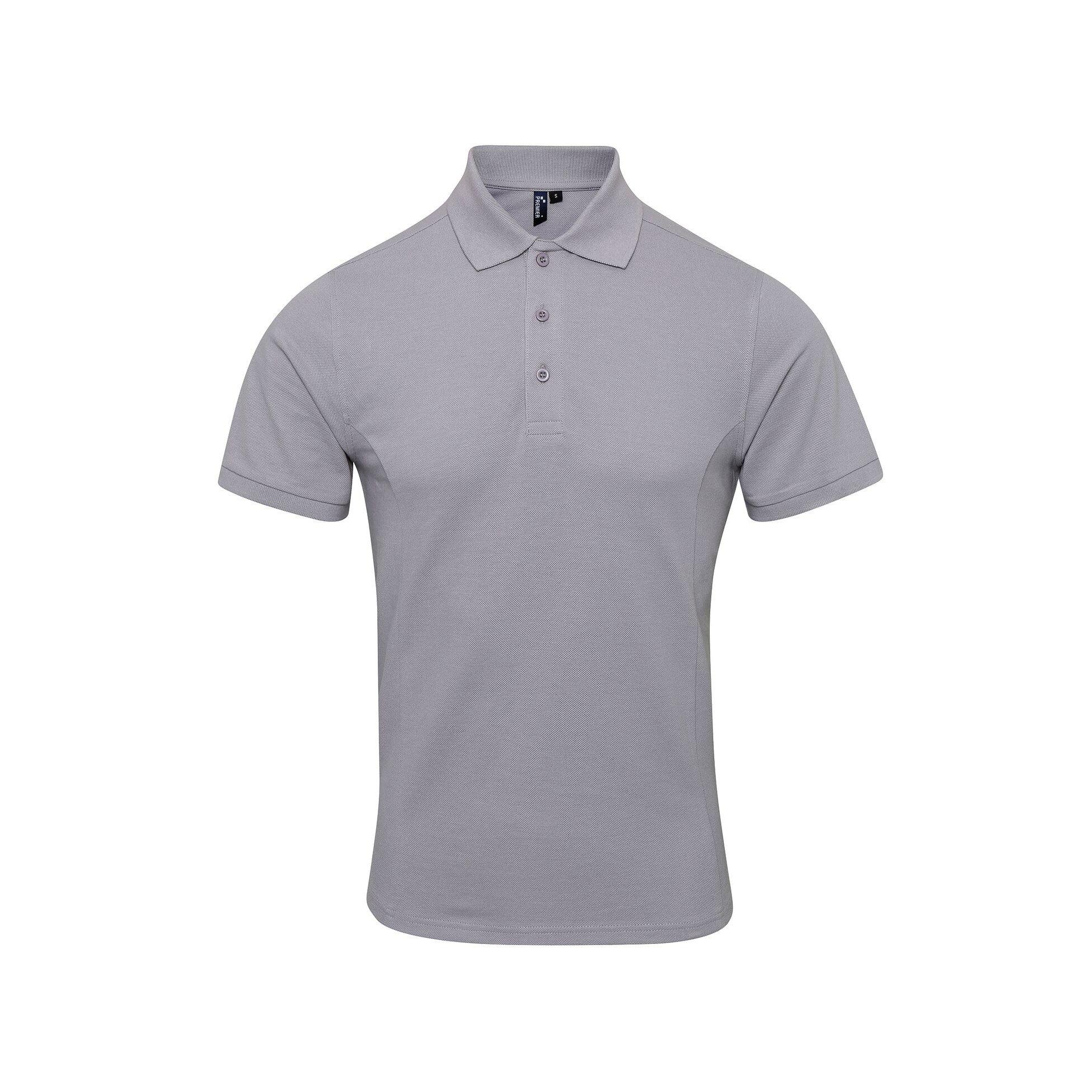 Image of Coolchecker Piquépoloshirt Mit Coolplus Herren Silber M