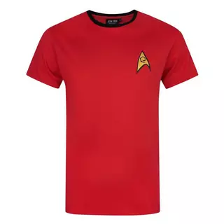 Star Trek offizielles Command Uniform TShirt  Rot Bunt