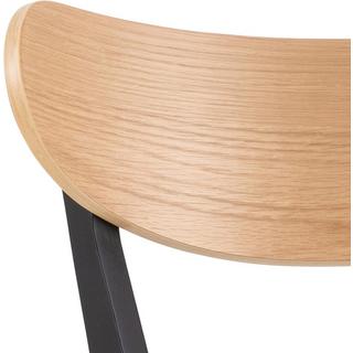 mutoni Tabouret de bar Enrico Rubberwood naturel noir 105 (1 pièce)  