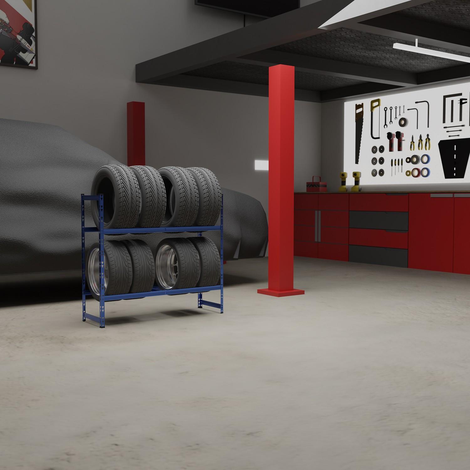 Northix Porte-pneus pour 8 roues  