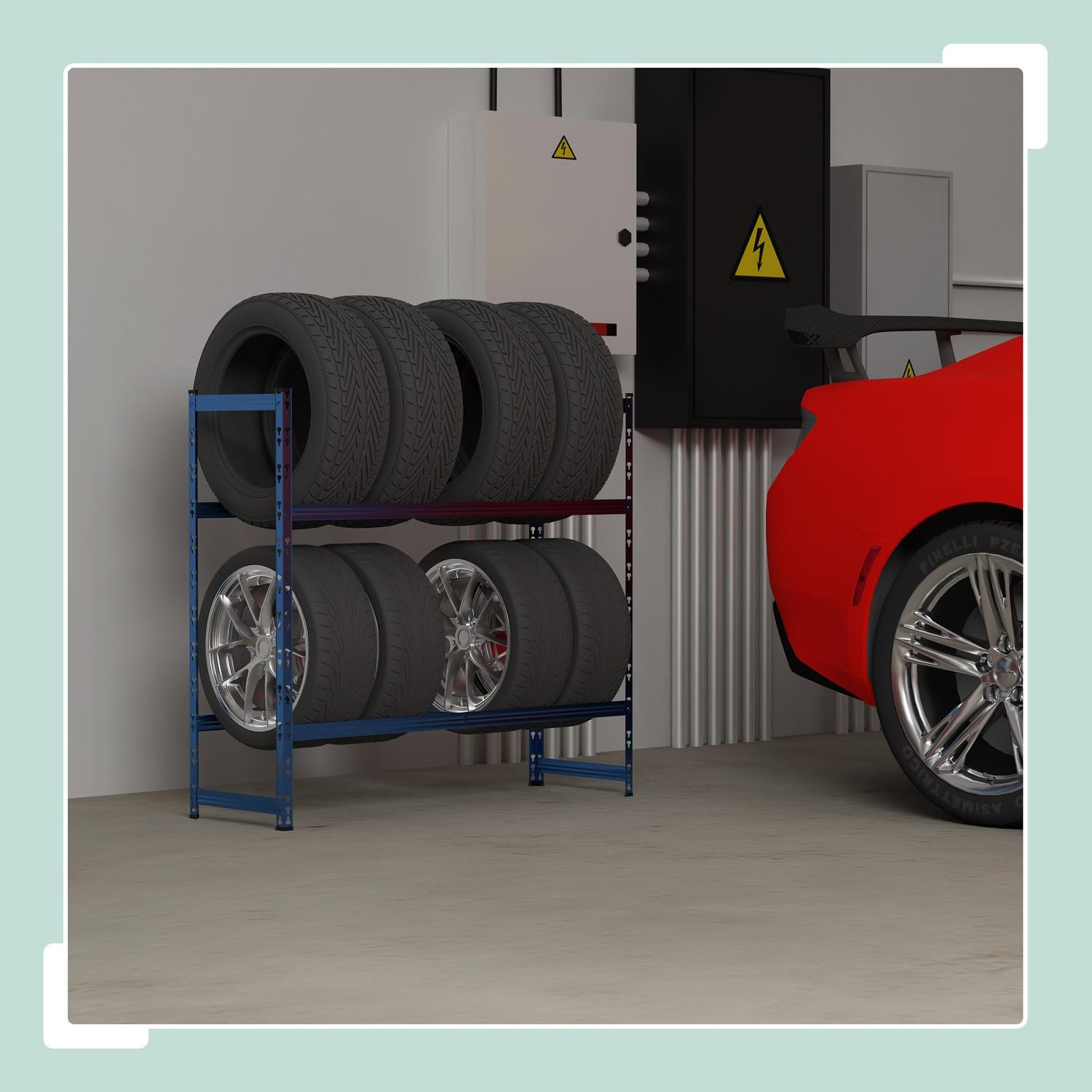 Northix Porte-pneus pour 8 roues  