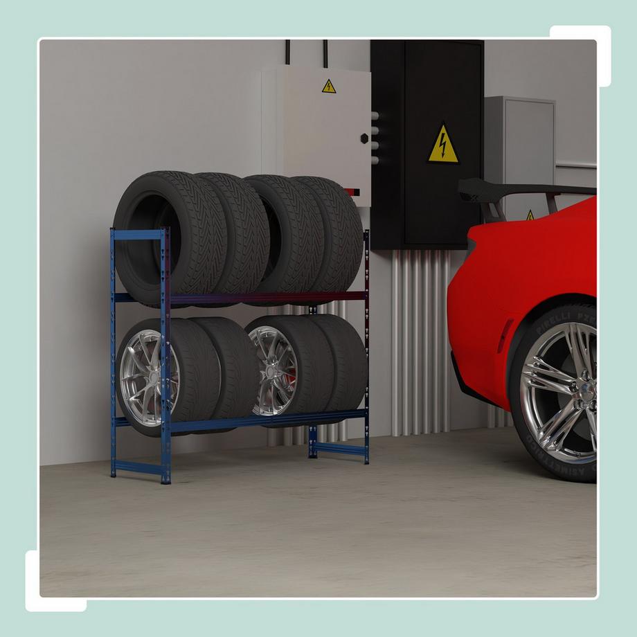 Northix Porta pneumatici per 8 ruote  