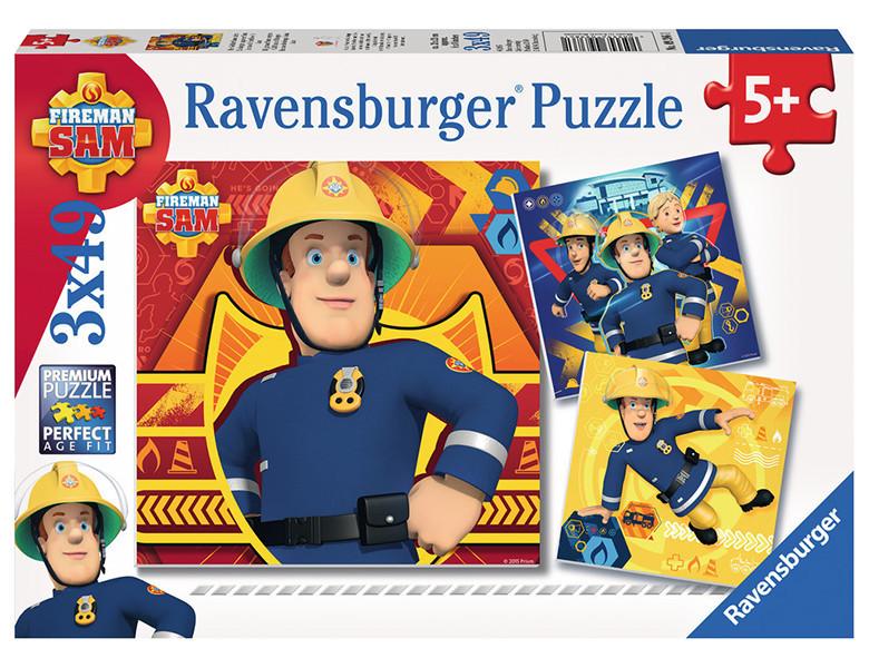 Ravensburger  Ravensburger puzzel Brandweerman Sam Bij gevaar Sam roepen - 2x 49 stukjes 