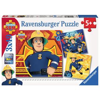 Ravensburger  Ravensburger puzzel Brandweerman Sam Bij gevaar Sam roepen - 2x 49 stukjes 