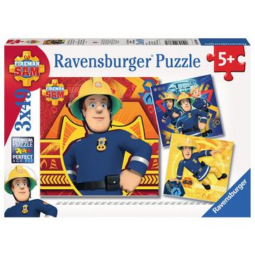 Ravensburger puzzel Brandweerman Sam Bij gevaar Sam roepen - 2x 49 stukjes