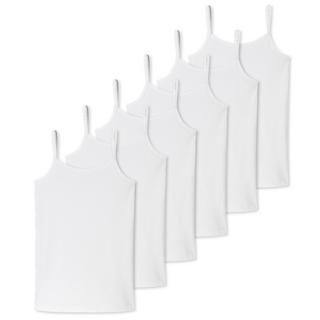 Schiesser  6er Pack Teens Girls 95/5 Organic Cotton - Spaghetti-Tops / Unterhemden 