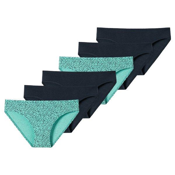 Image of 6er Pack Teens Girls 955 Organic Cotton - Slip Mädchen Grün 164