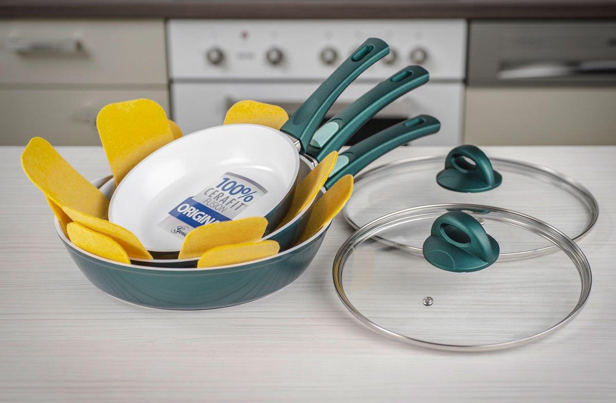 Genius Cerafit Fusion-Pfannen, Set 7-tlg., smaragdgrün  