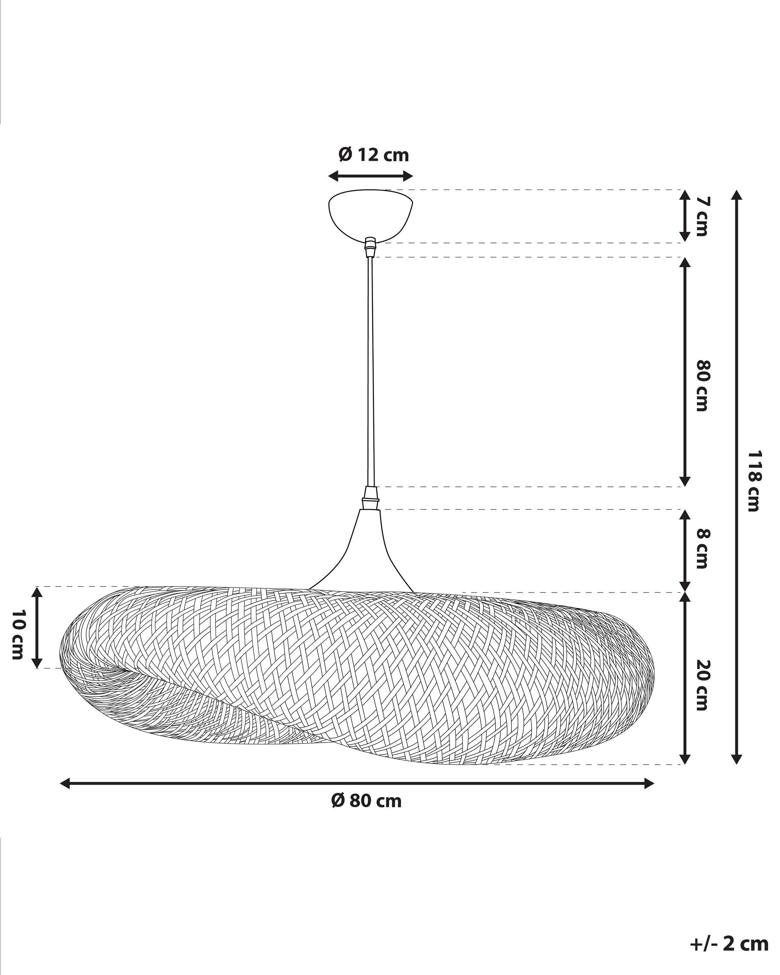 Beliani Lampadario en Legno di bambù Boho BOYNE  