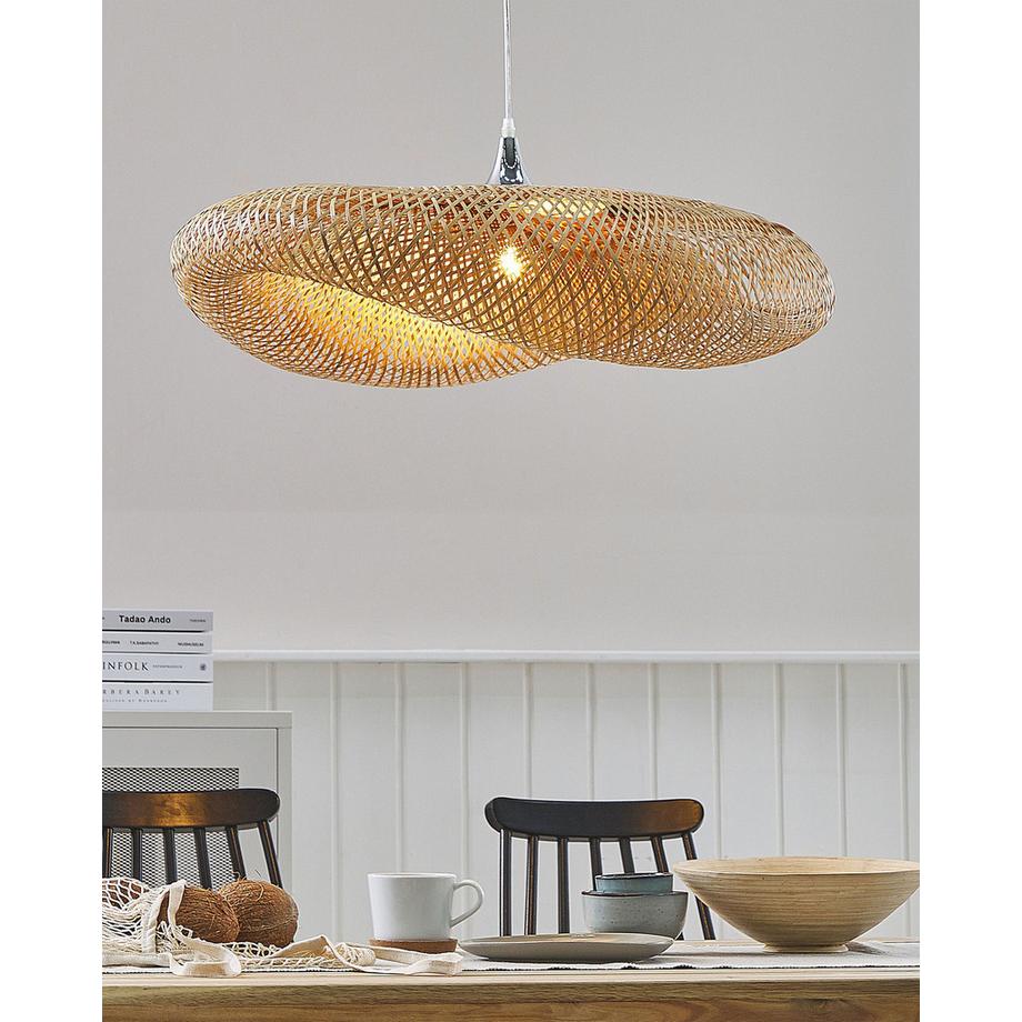 Beliani Lampe suspension en Bambou Boho BOYNE  