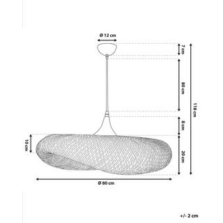Beliani Lampe suspension en Bambou Boho BOYNE  