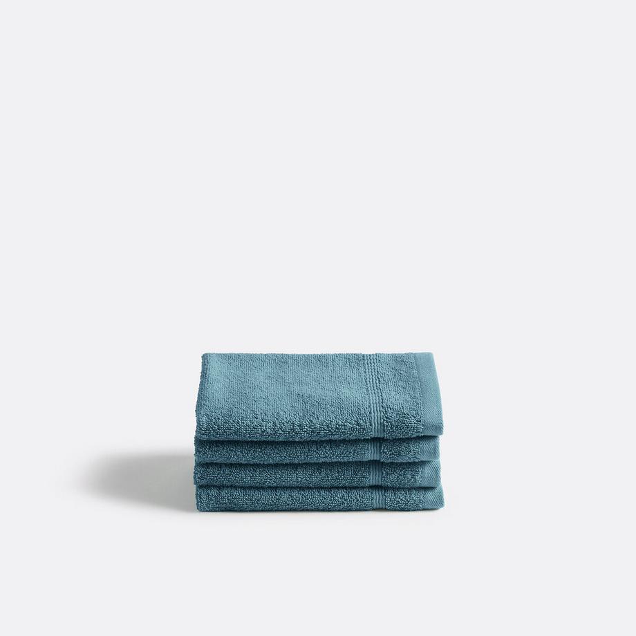 Lot 4 serviettes d'invité éponge 600 g/m²