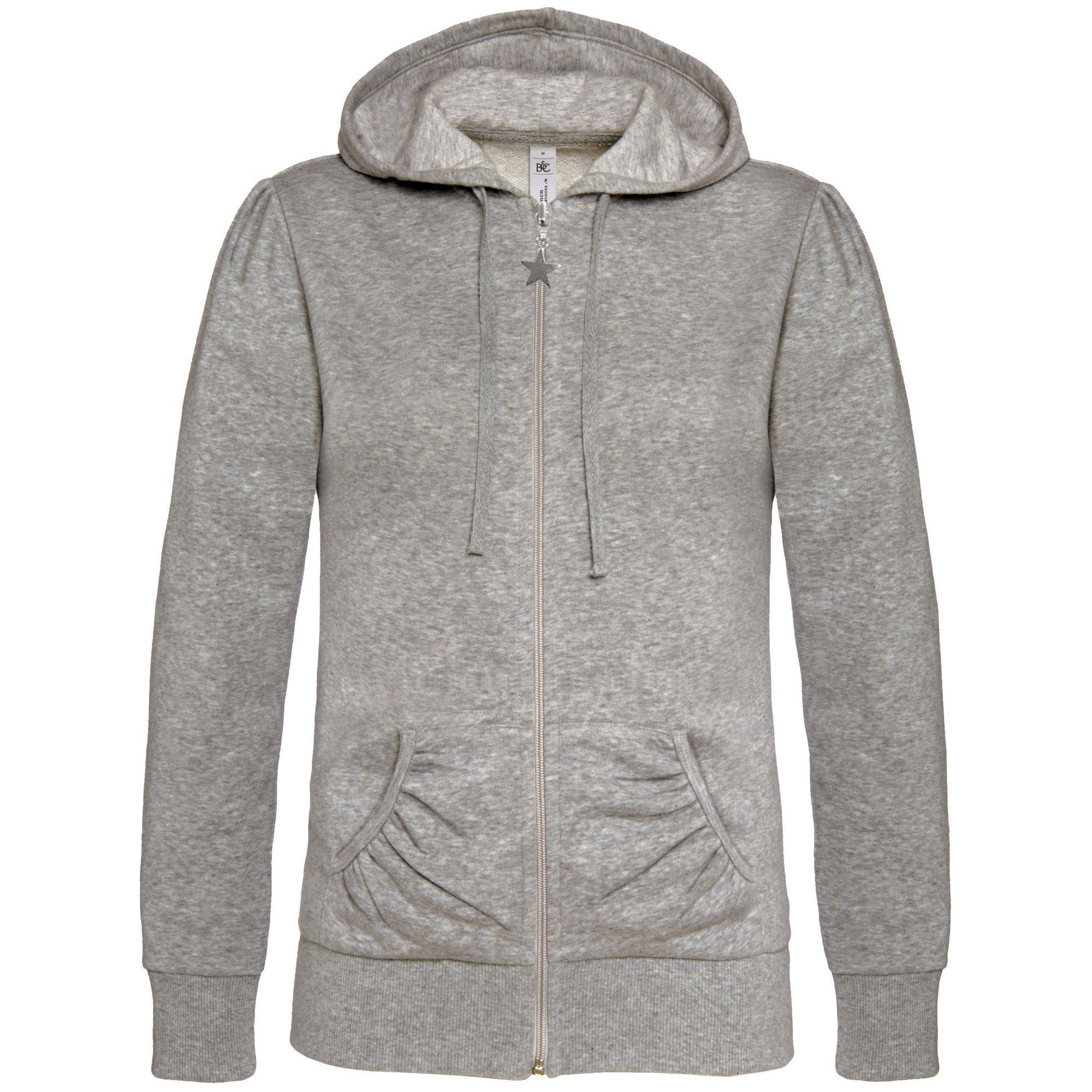 Image of B&c Kapuzenjacke Mit Reißverschluss Damen Grau S