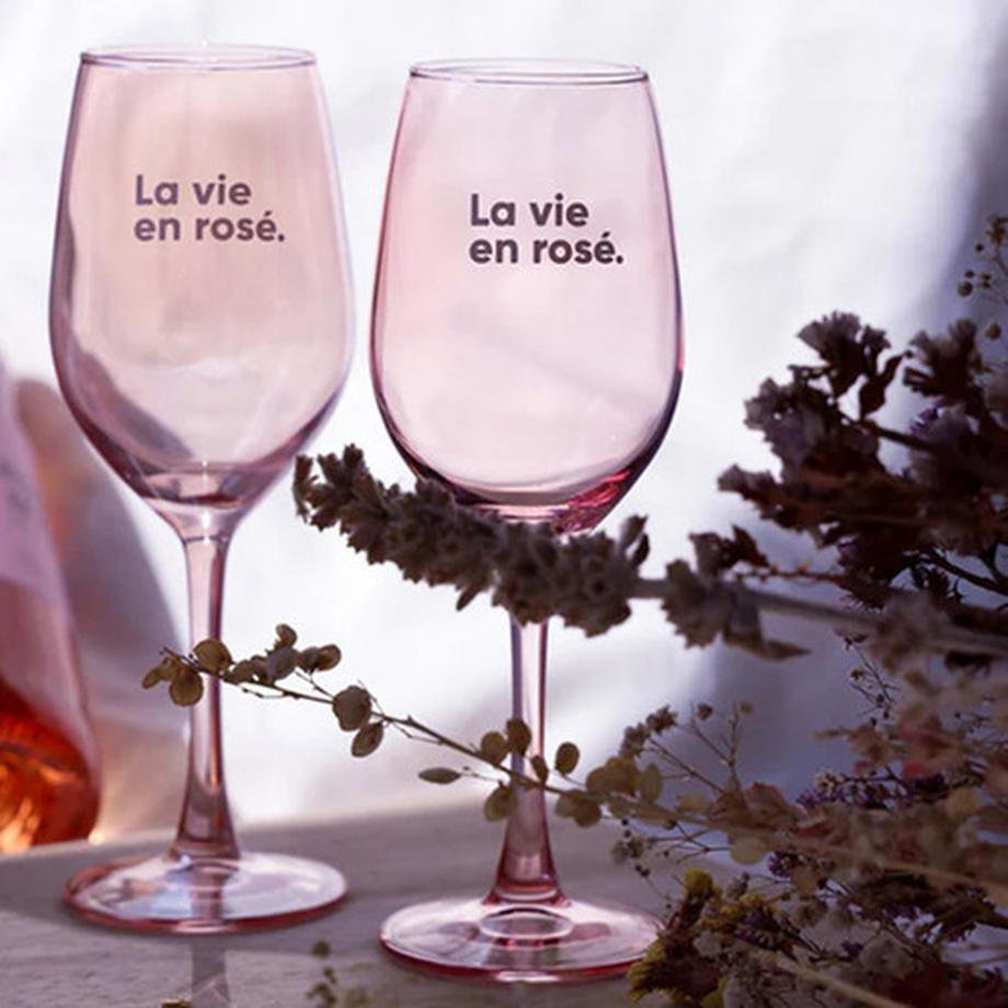 L'AVANT GARDISTE  Duo de verres à vin - La vie en rosé 