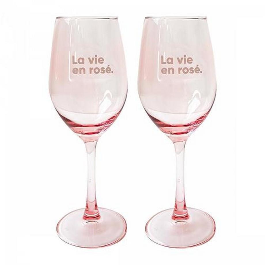 L'AVANT GARDISTE  Duo de verres à vin - La vie en rosé 