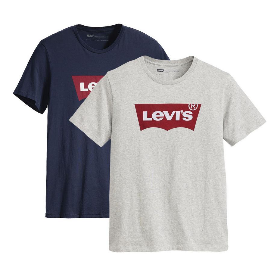 T-Shirt  2er Pack Bequem sitzend-Graphic Set-In Neck
