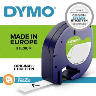 Dymo  DYMO LT Cassetta nastro Colore Nastro: Bianco Colore carattere: Nero 12 mm 2 m S0718850 
