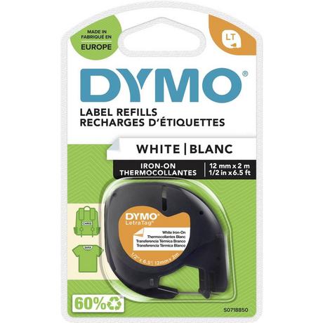 Dymo  DYMO LT Cassetta nastro Colore Nastro: Bianco Colore carattere: Nero 12 mm 2 m S0718850 