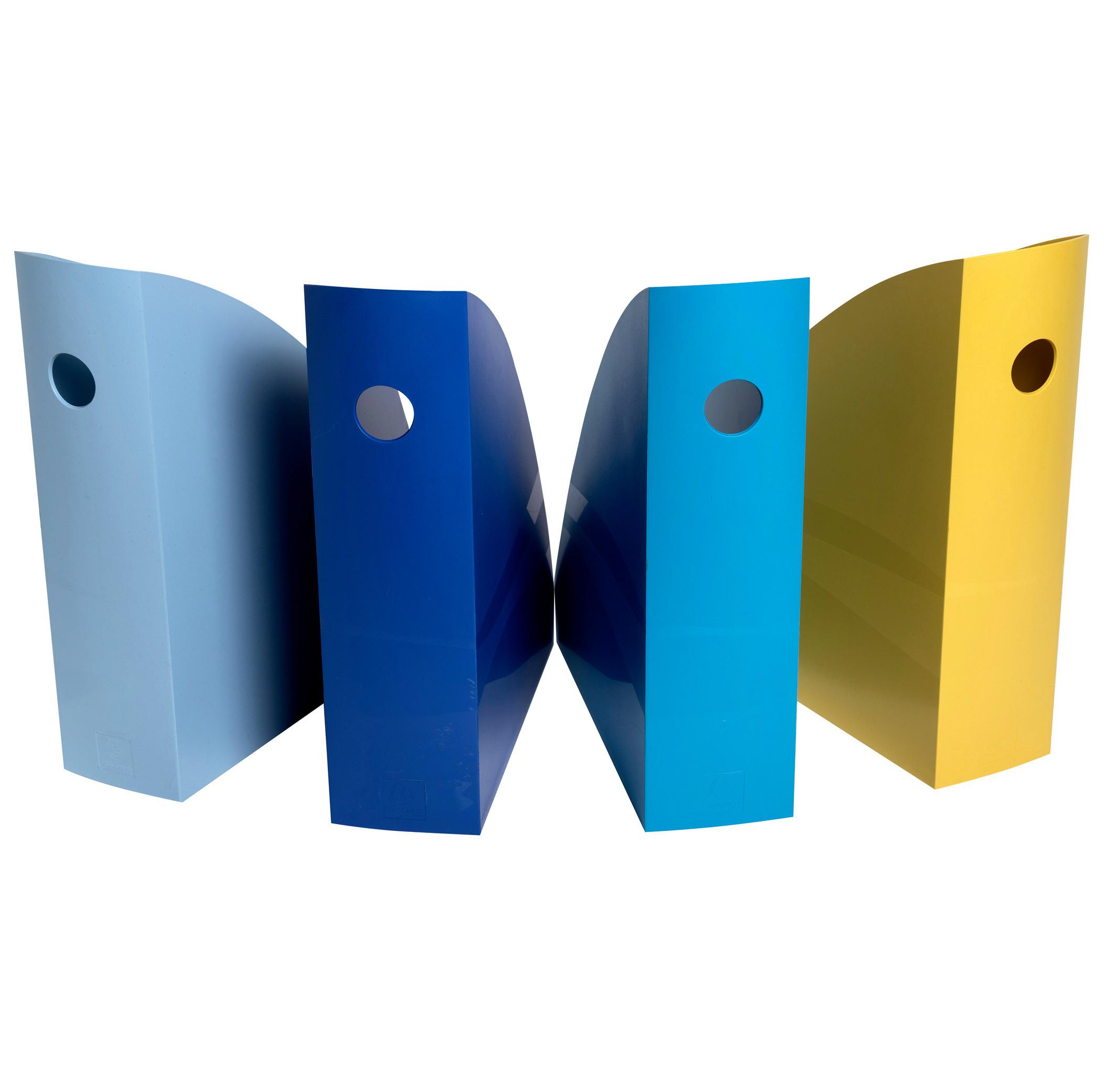 Exacompta Set de 4 porte-revues Mag-Cube Bee Blue  