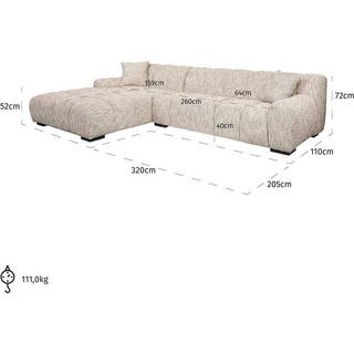 mutoni Ecksofa Hazel 3-Sitzer trendy nature links  