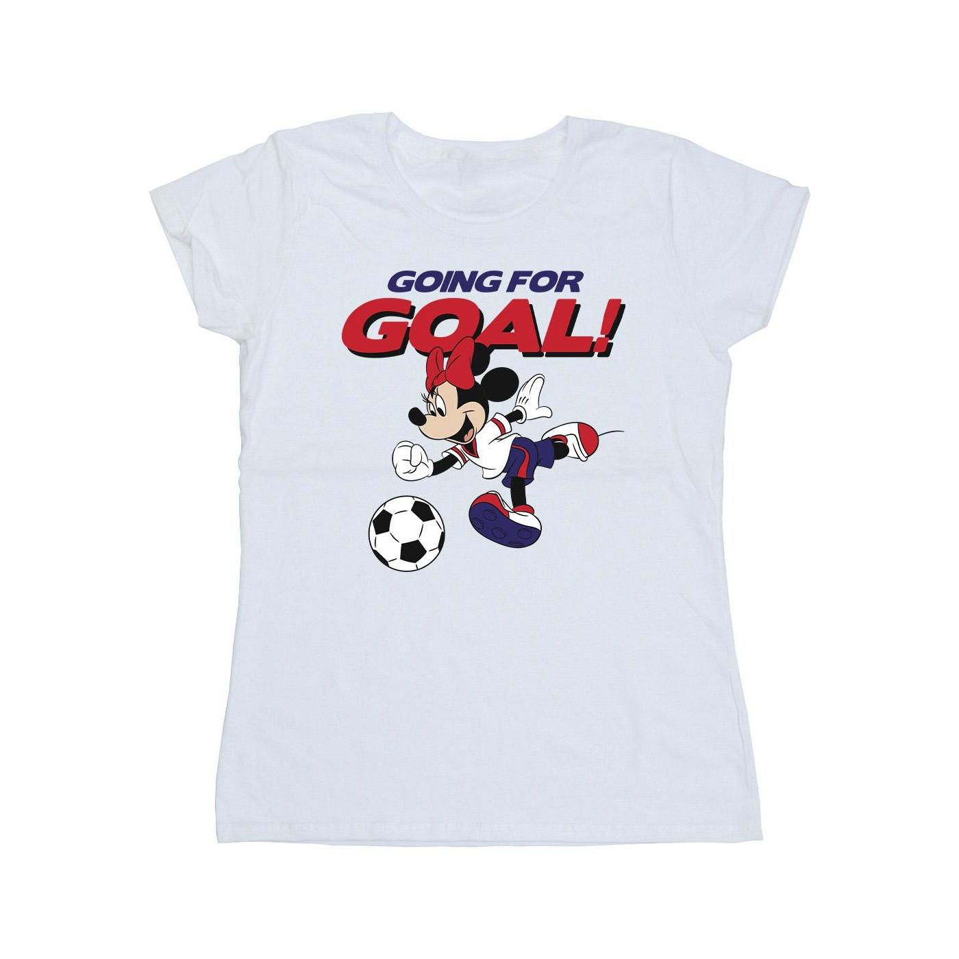Image of Minnie Mouse Going For Goal Tshirt Damen Weiss XXL