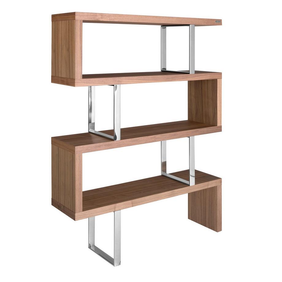 ANGEL CERDA Scaffali in noce e acciaio  