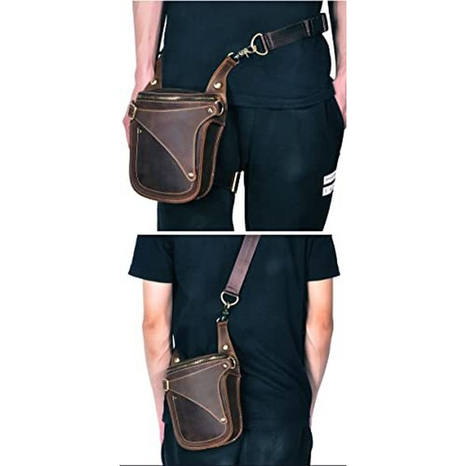 Only-bags.store Leder Motorrad Hüfttasche Messenger  