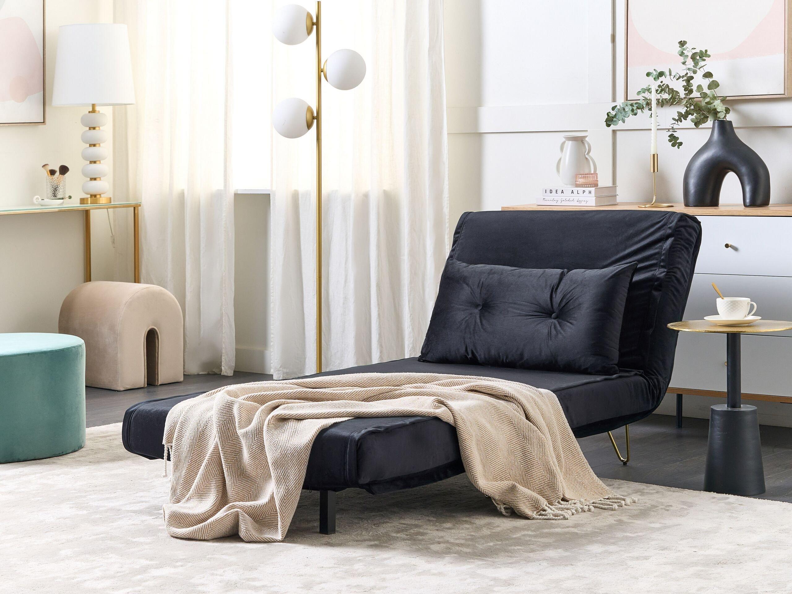 Beliani Divano letto en Velluto Glamour VESTFOLD  