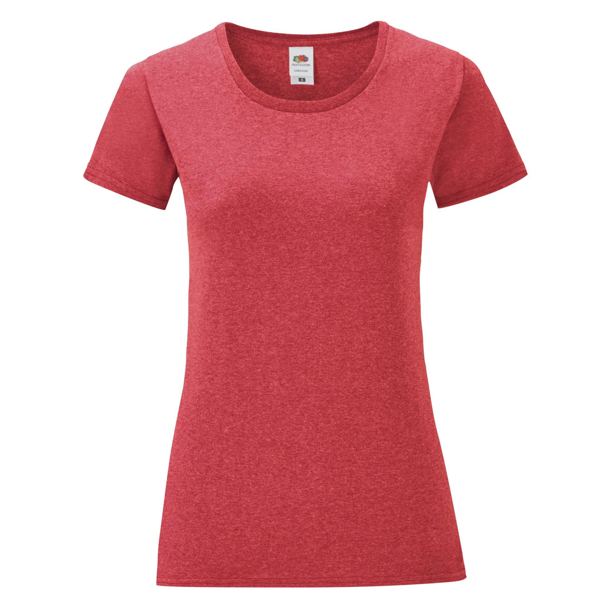 Image of Iconic Tshirt Damen Rot Bunt 42